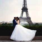 Paris-themed wedding outfits